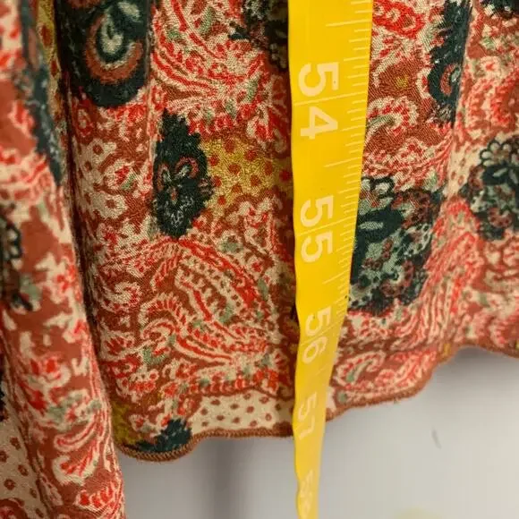 Intimately Free People size small patchwork Multicolor Bohemian Dress maxi tie - Picture 7 of 9